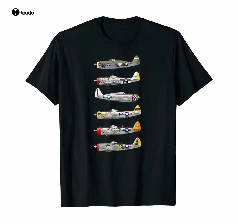 

P-47 Thunderbolt Mens T-Shirt Funny Cotton Tee Vintage Gift For Men Women