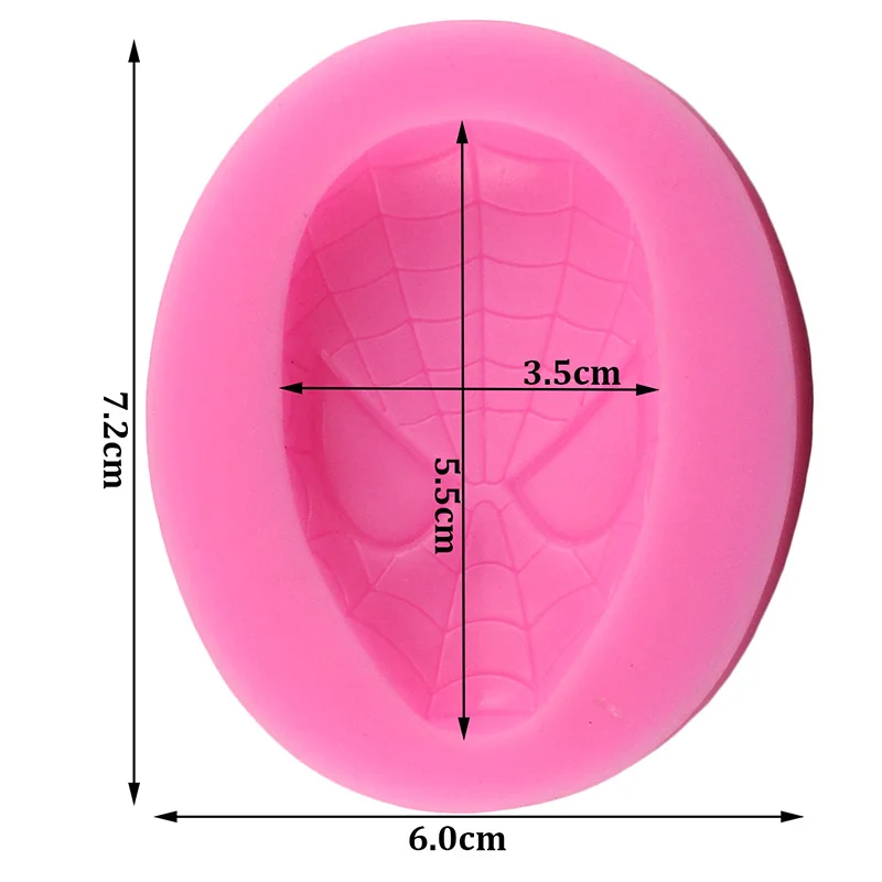 3D маска Человека-паука силиконовые формы Детский праздничный торт с фонданом декоративное устройство для шоколада Gumpaste Полимерная глина кондитерские формы