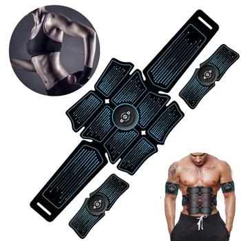 

Abdominal Muscle Trainer EMS Fitness Equipment Training Gear Muscle Exerciser Stimulator Belt Belly Sport Fitness USB Charged