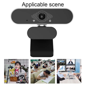 

Noise Reduction Computer Webcam 1080P HD Plug And Play USB 2.0 Extended View Wide Angel Built In Microphone CMOS Online Teaching