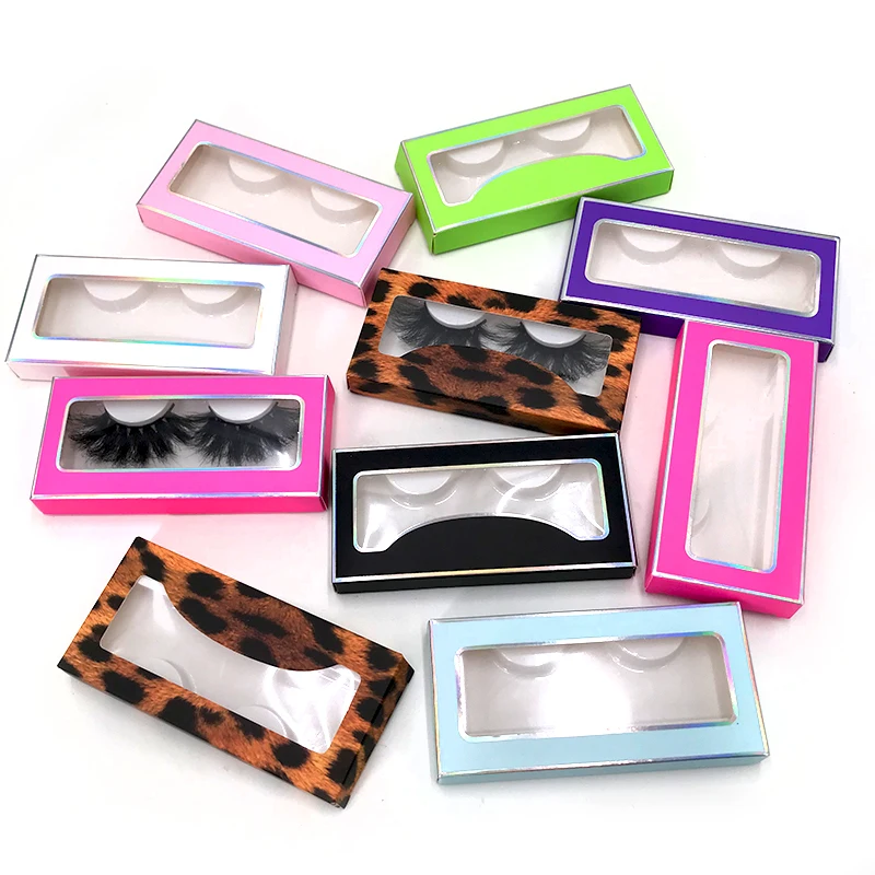 

Wholesale Paper Eyelash Packaging Box for 3D 5D 25mm Mink Eyelashes Custom Logo Lash Boxes