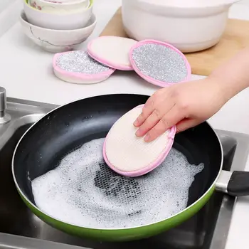

1pc Double-sided cleaning sponge kitchen dish brush for washing dishes kitchen scourer pan Cleaning brush Kitchen Cleaner Sponge