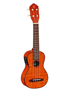 

Rue10fmh Tiger series ukulele soprano with pickup, with cover, Ortega