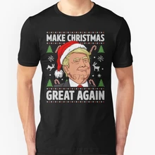 Мужская футболка Make Christmas Great agrey Trump уродливое Рождество футболка для мальчиков(1) Футболка с принтом Футболки