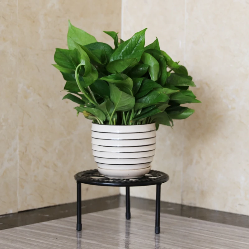 5FREE2andsoon Железная художественная Однослойная мелкомасштабная Цветочная стойка балкон гостиная Крытый короткий цветочный горшок цветочный стул - Цвет: 5FREE2andsoon