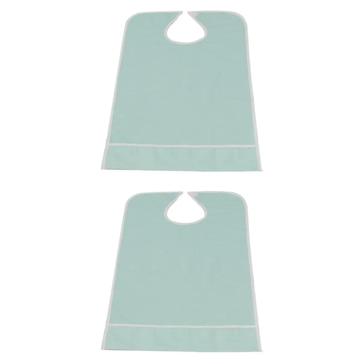 2 Pack Waterproof Adult Bib Clothing Protector Absorbent Disability Aid Apron, Keep Mealtime Neat