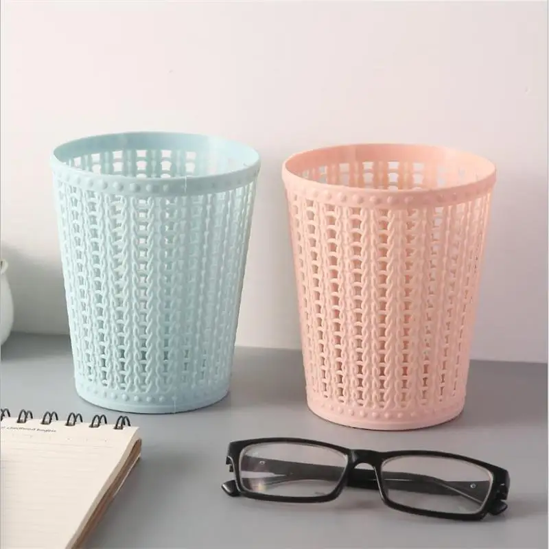 

VIERUODIS Creative Office Desktop Plastic Storage Tube Hollow Cylindrical Pencil Storage Bathroom Cosmetics Storage Container