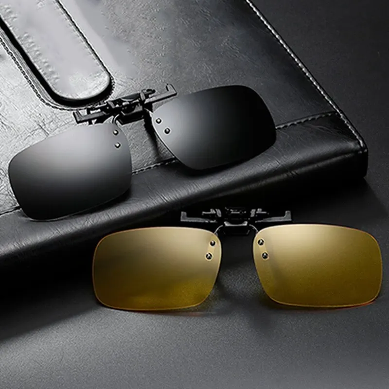 

Motorcycle Car 13cm Polarized Clip On Sunglasses Driving Night Vision Lens Anti-UVA Glare Outdoor Goggle Sun Glasses
