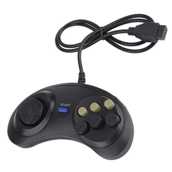 

For SEGA MD2 PC MAC Mega Drive Gaming Accessories Classic Retro 6 Buttons Wired Handle Game Controller GamePad JoyStick Joypad