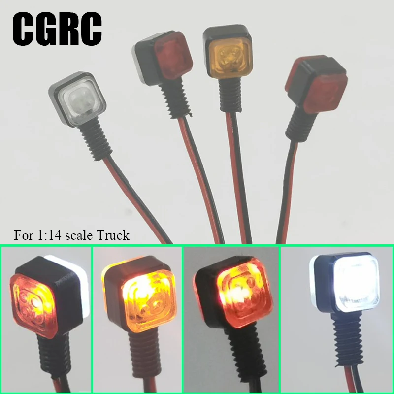 2Pcs Led Marker Contour Larghezza Staffa Metallica Leggera Per 1/14 Tamiya Rc Truck Trailer Ribaltabile Scania R620 Actros Volvo Man Parti Fai Da Te