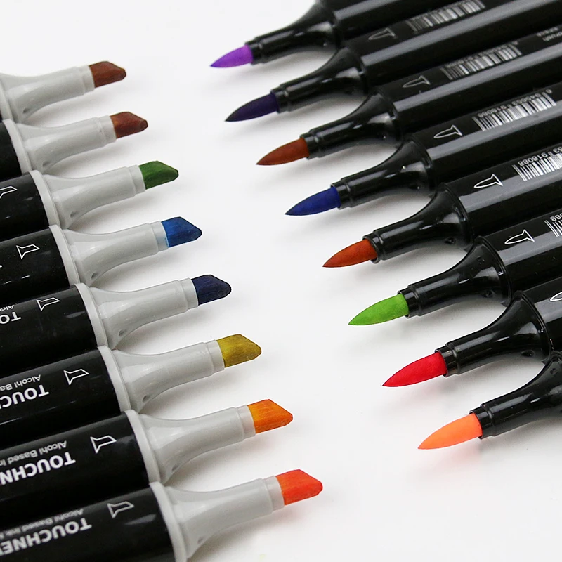 Manga Markers TOUCHNEW Marker Pen Set Soft Brush Dual Tips 1 Colors Animation for Art Lovers Drawing Sketching Art Supplies