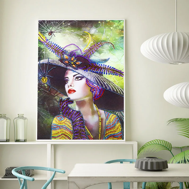 RUBOS DIY 5D Diamond Painting Beauty Sexy Girl Diamond Embroidery Mosaic Big Bead Pattern Special Stone Sale Modern Home Decor (3)