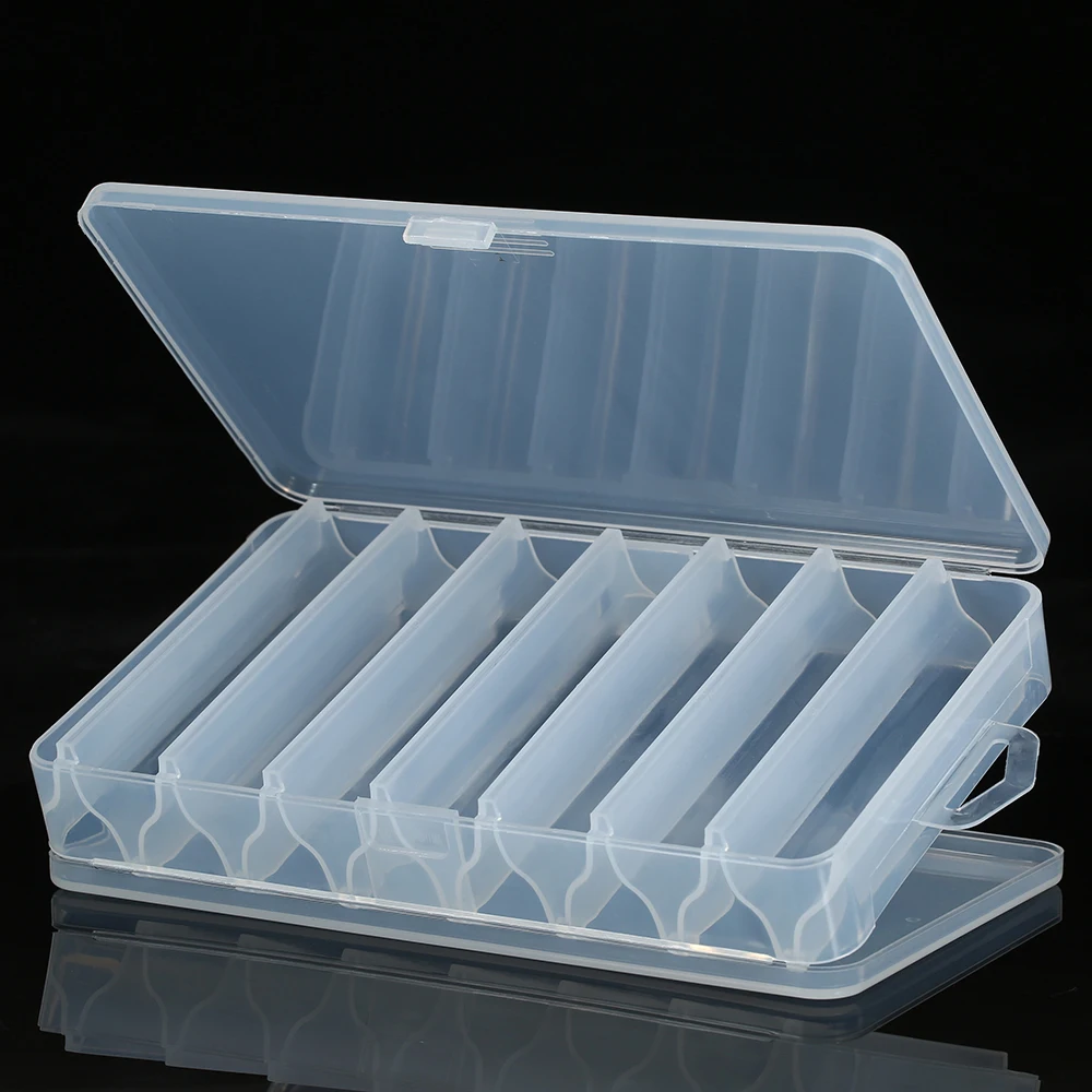 Details about   Plastic Fishing Tackle Box Small Two-Sided Organizer Utility Box Lures Bites 