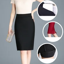 Женские юбки s весна осень Женская юбка с высокой талией размера плюс Модные женские эластичные юбки с карманами элегантная женская Рабочая Юбка 3XL