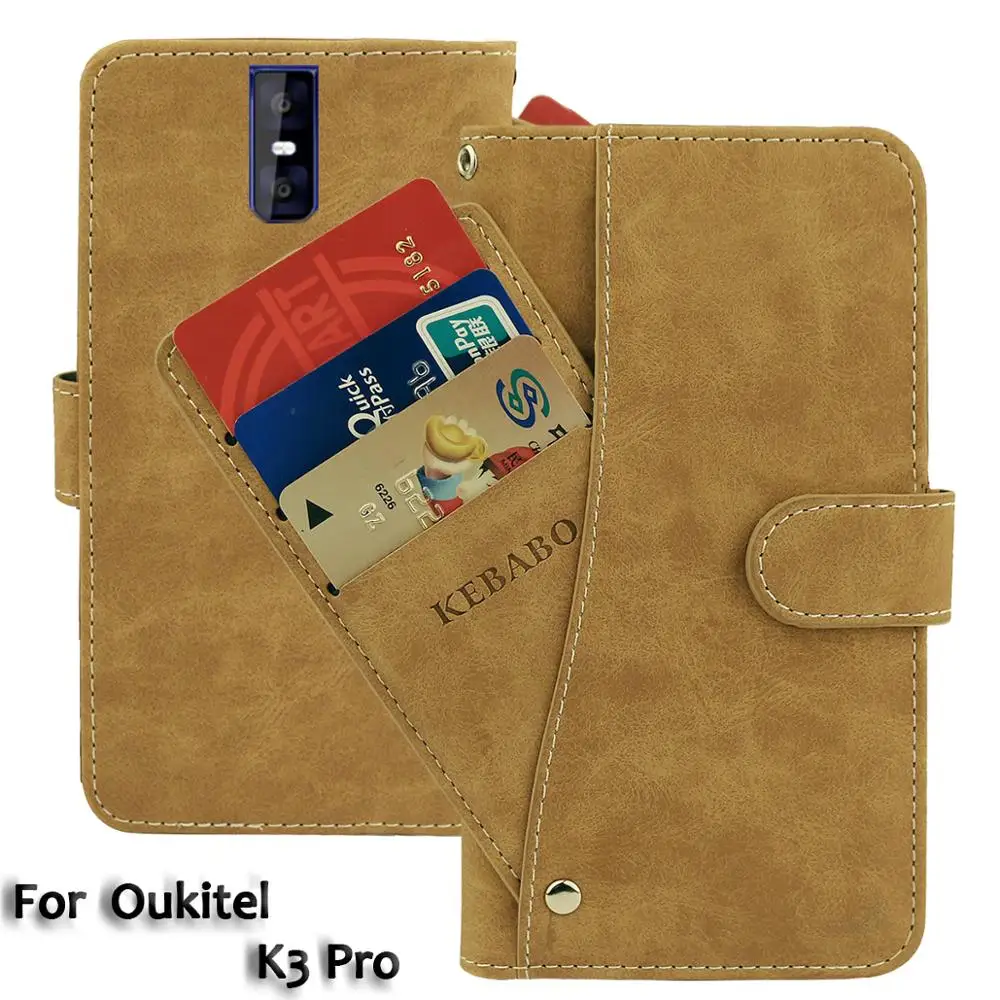 Leather Wallet Oukitel K3 Pro Case 5.5&quot Flip Retro Luxury Front Card Slots Cases Cover Business Magnetic Phone Bags | Мобильные