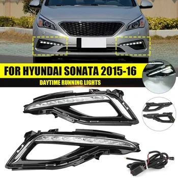 

Front Bumper Led Drl for Hyundai Sonata 2015 2016 Car Daytime Running Light Driving Light Fog Light Lamp Accessories Headlight