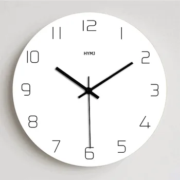 

Creative Design Wall Clock Wooden Digital Clock Quartz Wall Watches Home Decor Hanging Mute Clock Vintage Home Decor