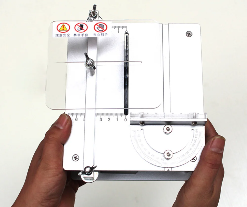 

Mini Table Saw Handmade Woodworking Bench Saw DIY Model Crafts Cutting Tool with Power Supply 110mm Circular Saw Blade