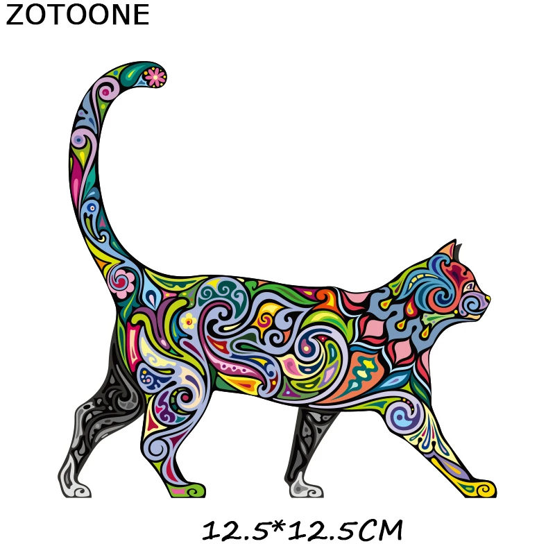 ZOTOONE красочные нашивки в виде животных Тигр бык-голова-патч железо на переводе для одежды футболки аксессуары аппликации теплопередача G - Цвет: ZT1163