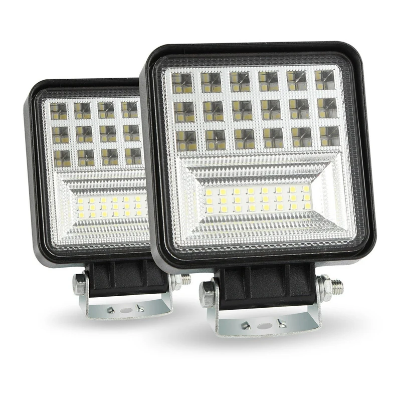 Led Pods, 400 Вт 6000 К светодиодный рабочий светильник, бар, прожектор, точечный луч, внедорожный, 4Wd, внедорожник, для вождения, противотуманная фара для грузовика 4X4, трактор, Utv, Atv, лодка, 2 шт