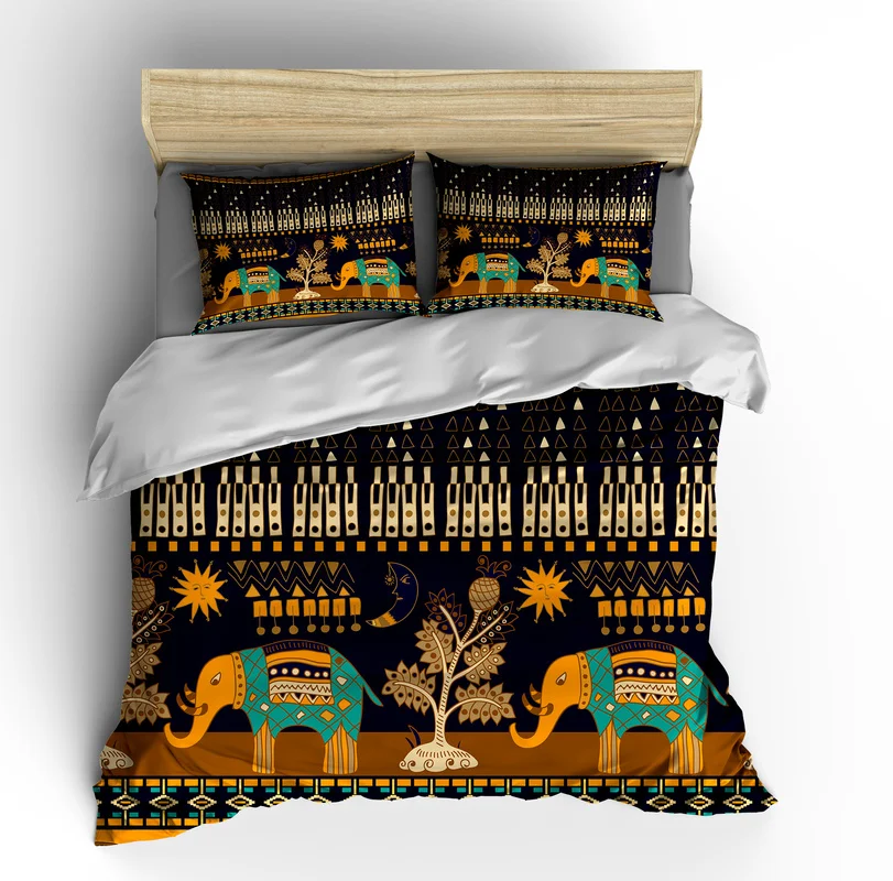 

3D Digtal Print Bohemian Style Magical bedding Quilt Cover With Pillow Case Double King Size