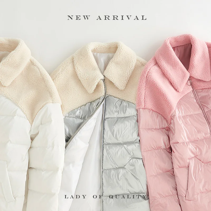 New Products ke li rong WOMEN'S Dress down Feather Europe And America England Mixed Colors Style Winter Warm down Jacket Wo