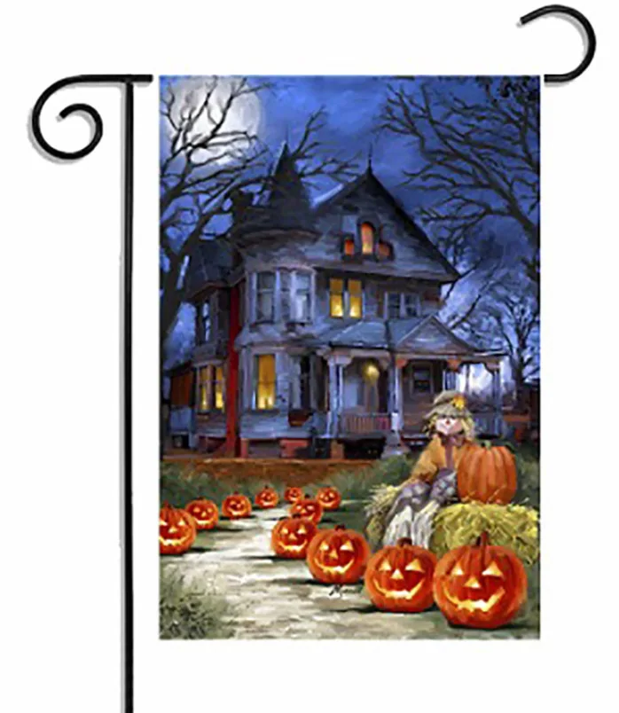 

Halloween Double-sided 3D printed Flag house flag&garden flag Halloween party Flags Hanging House Decoration style-3