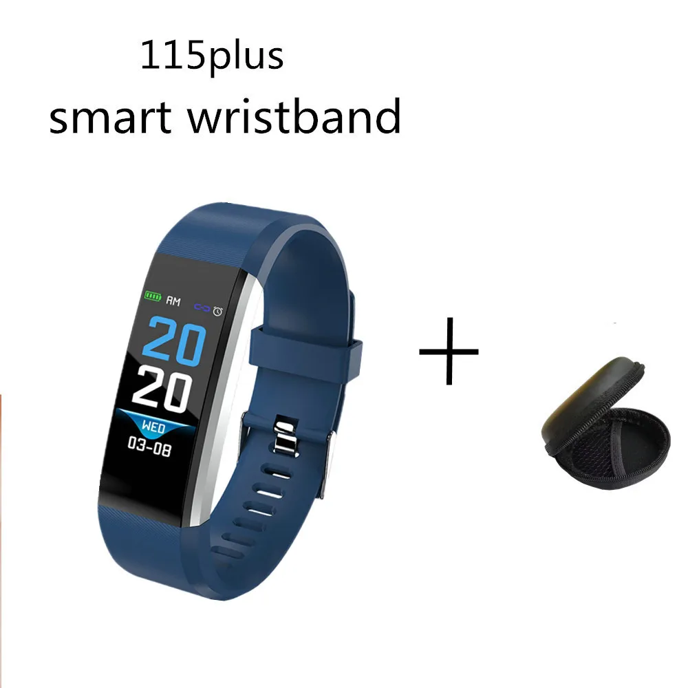 115plusonegifts Смарт-часы с Bluetooth, мужской браслет, измеритель пульса, кровяного давления, фитнес-трекер для Ios, Android, для xiaomi redmi iphone - Цвет: 115plusonegifts