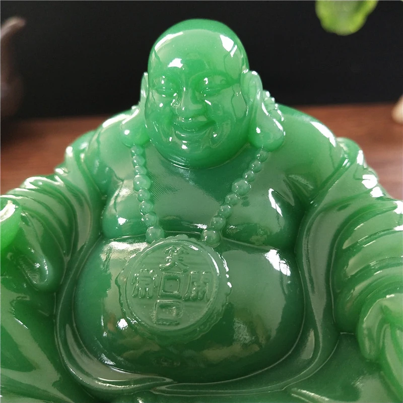 Jade Laughing Buddha Statue