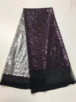 

Hot sale Sequins classic Organza Lace very dazzling African Lace Swiss fabric fantastic Nigerian sewing clothes 5 yards