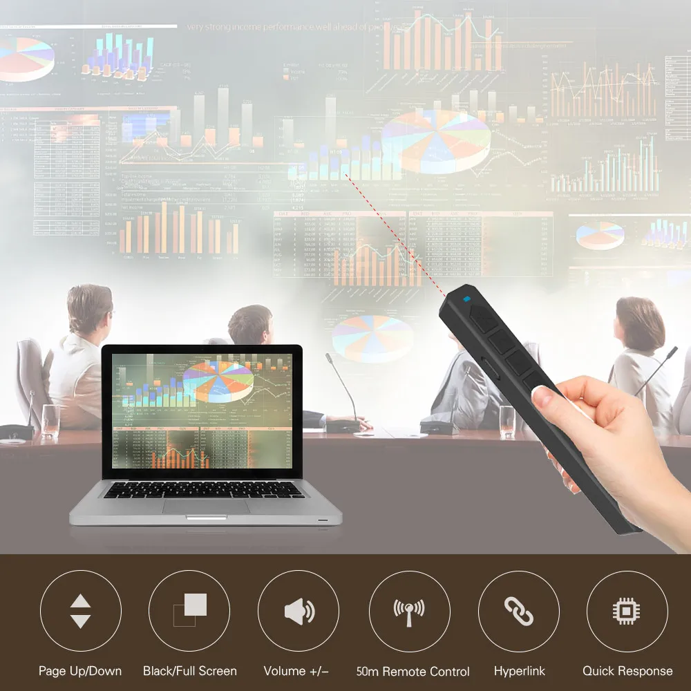 Презентация презентаций M100 Powerpoint флип ручка 2 4 ГГц с красной указкой