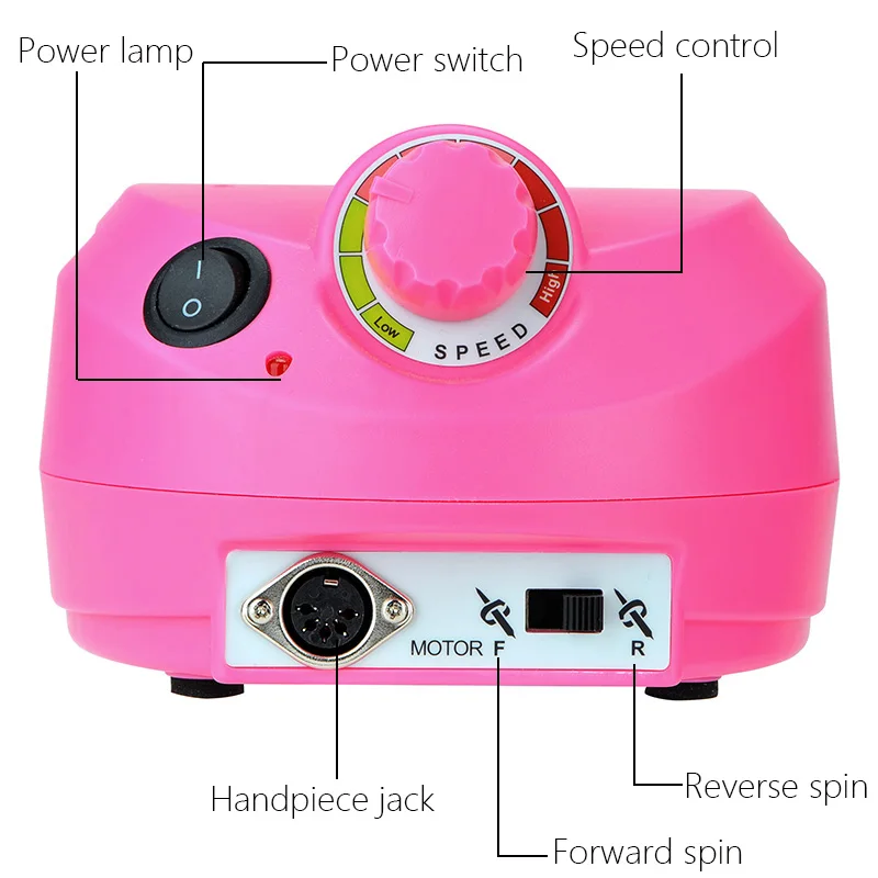  35000/20000 RPM Electric Nail Drill Machine Set Milling Cutter for Manicure Pedicure Gel Cuticle Ro