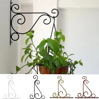 

24x20CM Wall-Mounted Hook Flower Stand Decoration Wall Hanging Basket Bracket Simple flower Pot Holder