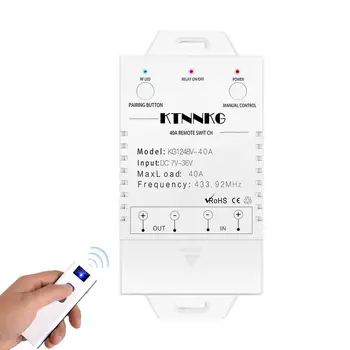 

40A Remote Control Water Heater Switch Water Pump Switch Car Light Switch DC12V 24V