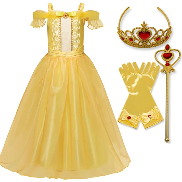 Girls Princess Costume For Kids Halloween Party Cosplay Dress Up Children Disguise Fille 5
