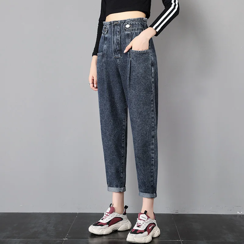 

Fashion Casual Jeans Mujer 2019 High Waist Washed Jeans Woman Cotton Loose Boyfriend Jeans For Women Harajuku Jeans Pants Woman