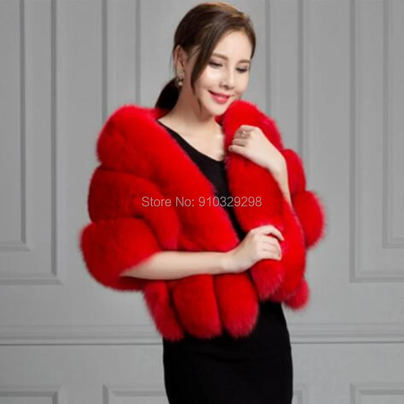 High Quality Dark Gray Bridal Faux Fur Shawls Wedding Bolero Outerwear Jackets Brides Winter Cape Wedding Evening Wrap Coat