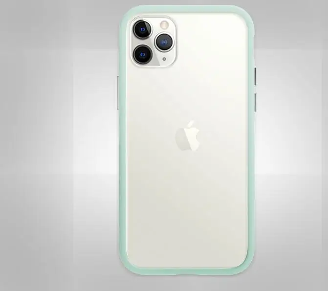 DEVILCASE Devilshield для iPhone 11, iPhone 11 Pro, iPhone 11 Pro Max ТПУ бампер+ задняя прозрачная стеклянная панель - Цвет: lake green