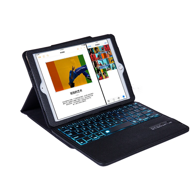 Чехол-книжка для iPad 10 2 2019 8 + кожа с подсветкой 7 цветов | Компьютеры и офис