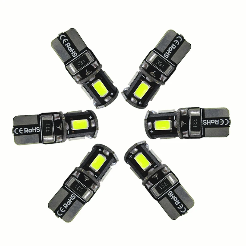 Автомобильный T10 5630 6SMD светодиодный светильник чип 174 168 W5W световой индикатор