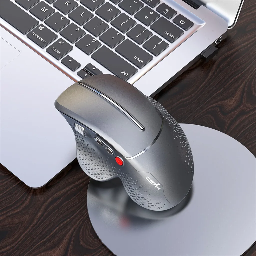Bluetooth мышь Optoelectronics HXSJ T32 Вертикальная Беспроводная перезаряжаемая Бесшумная мышь 6 клавиш 3600 dpi Бесшумная мышь zz6