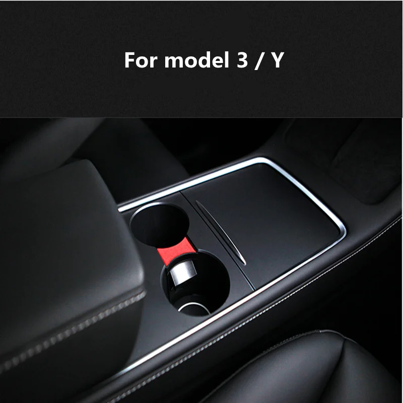 

Auto Accessories For Tesla Model 3 Model Y 2021 Car Water Cup Slot Slip Limit Clip ABS Turn Fur Car Cup Holder Limiter