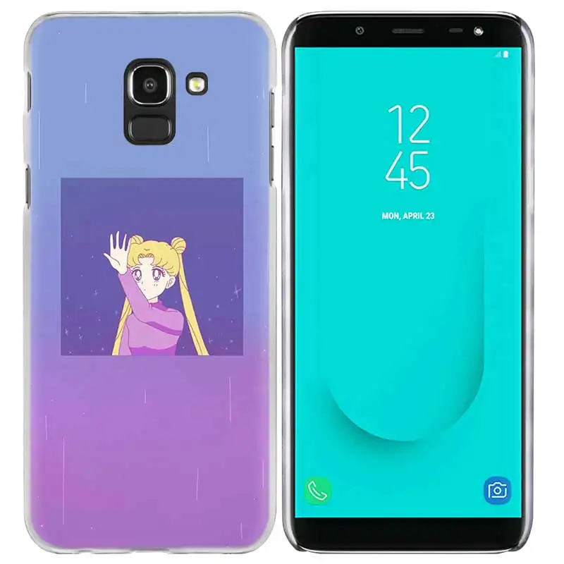 Розовый Сейлор Мун японский чехол для samsung Galaxy A50 A80 A70 A60 A40 A30 A20 A20e A10 A9 A7 A6 плюс Note 8 9 10 Pro