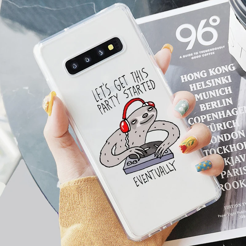 Чехол для телефона с милыми животными, мягкий силиконовый прозрачный чехол из ТПУ с принтом для samsung S6 S7 Edeg S8 S9 Plus S10+ S10E Lite A50 A30 A10 - Цвет: TPU