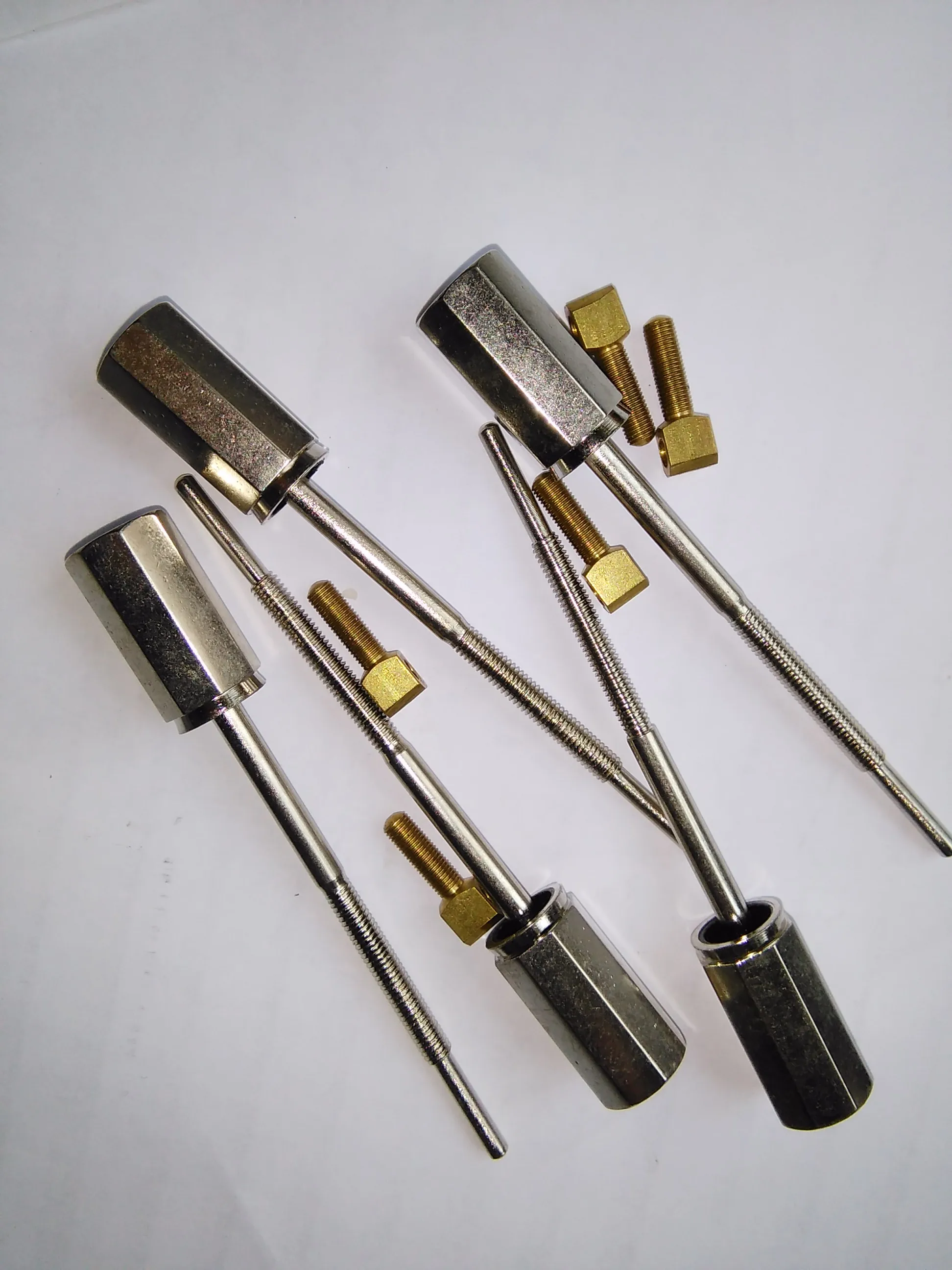 

5 PCs Silver Color Double Bass Bow Screw 3/4 to 4/4 Bow Parts