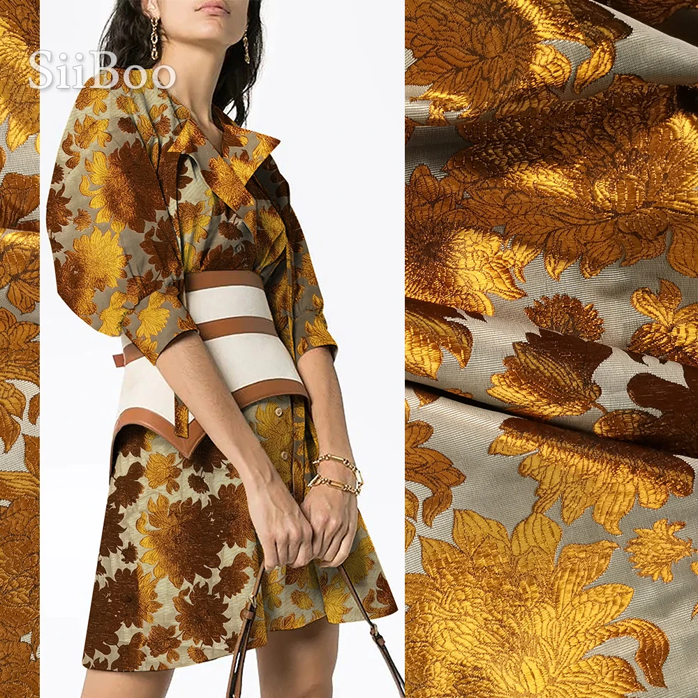 Elegant Luxurious Floral Metallic Jacquard Brocade For Autumn Dress Pants Cheongsam Tecido De Brocado Sp5761 - Fabric - AliExpress