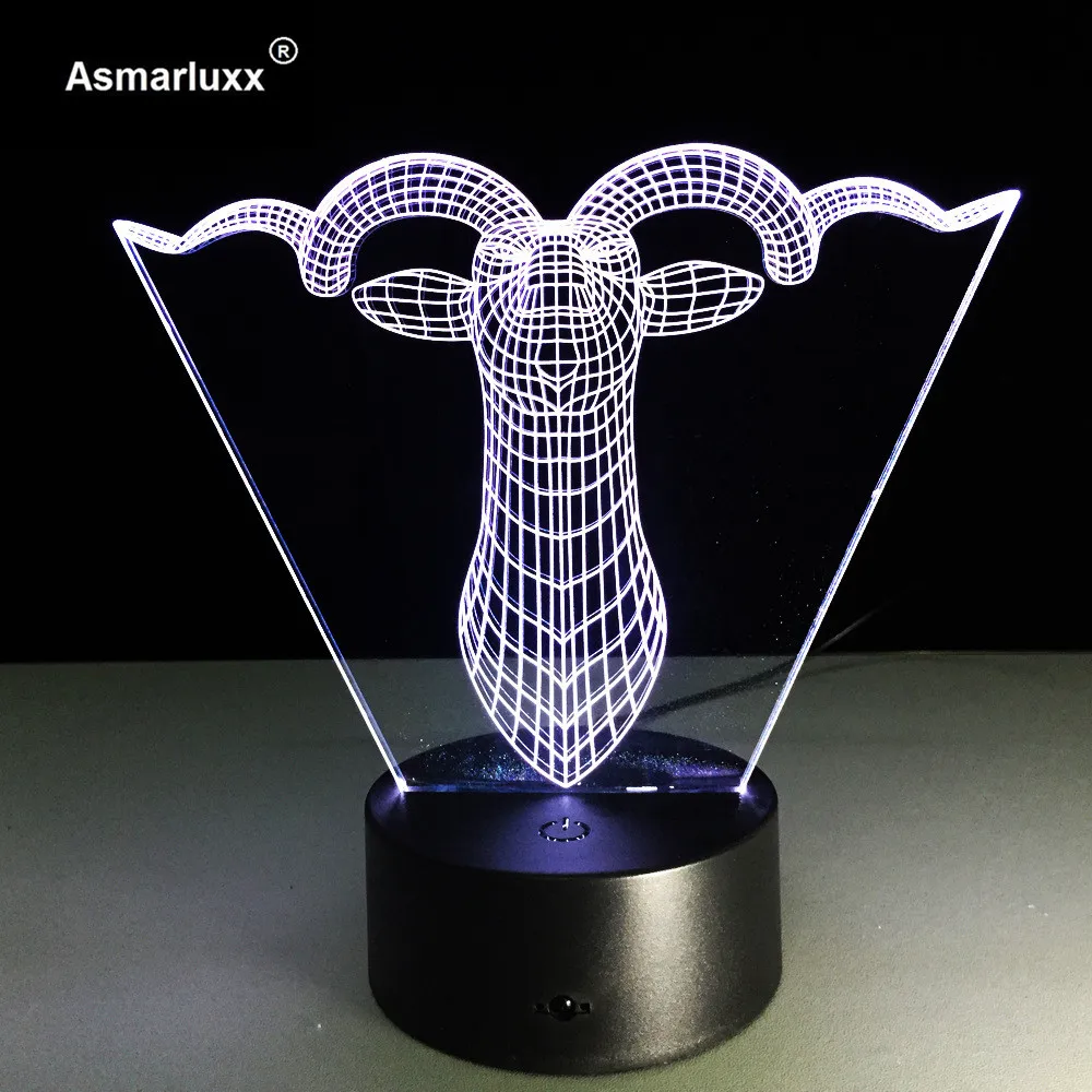 Asmarluxx 3d led lamp20014
