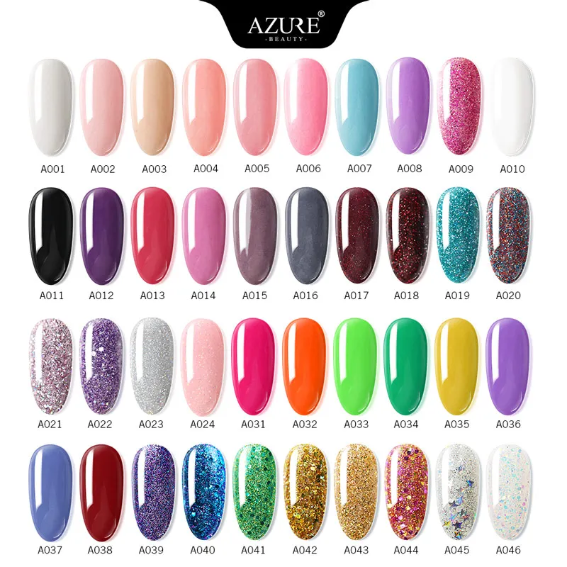 AZURE BEAUTY золотой цвет окунающий порошок набор для дизайна ногтей блестящий