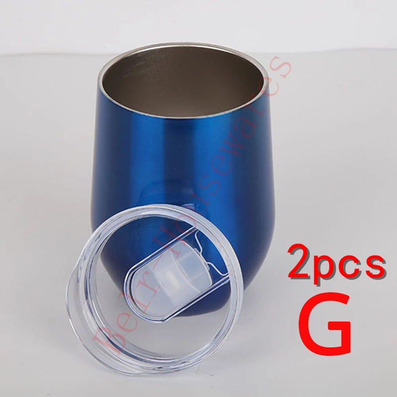 2 шт. стакан termo 12 унций стакан вина дропшиппинг нержавеющая сталь кофе taza termica - Цвет: G WINE CUP