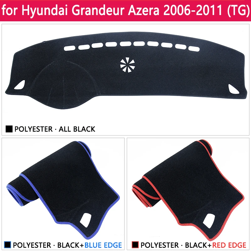 Для hyundai величие Azera 2006 2007 2008 2009 2010 2011 анти-скольжения Мат панельная крышка приборной автомобильные аксессуары ковер